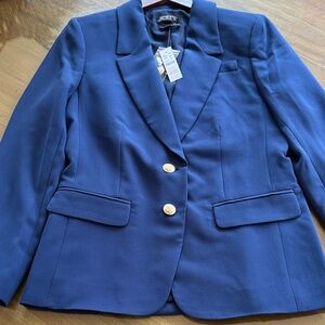 J. Crew Royal Blue Tailored Blazer with Gold Buttons